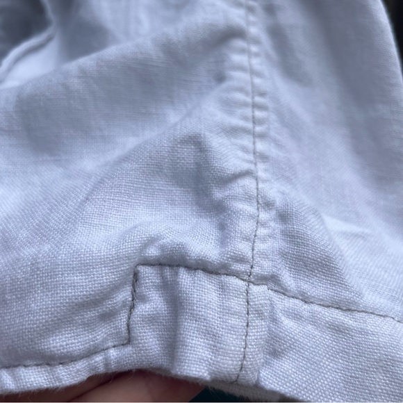 NWOT RAFFI 100% Linen Minimalist White Blazer Jacket Coat Open Front L - Picture 5 of 15